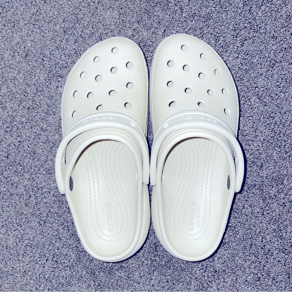 bone crocs platforms womens us 6